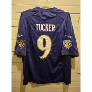 Nike Baltimore Ravens Tucker Jersey Mens 3XL #9 Purple On Field NFL Authentic